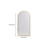 Window/Door Shape Mirror with Gold Frame
